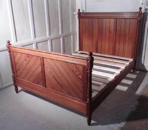 fig 2. A 19th Century French Arts and Crafts Pine Double Bed