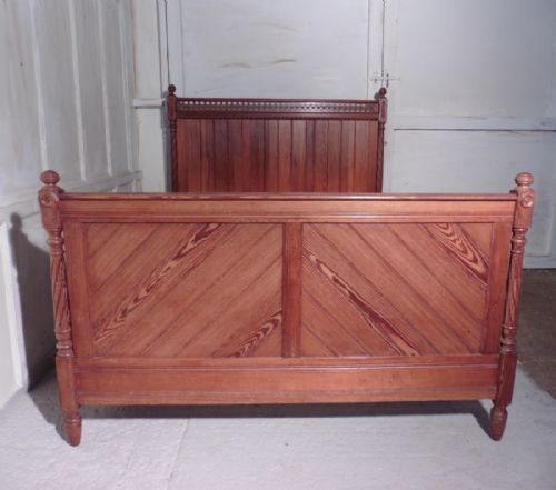 fig 3. A 19th Century French Arts and Crafts Pine Double Bed