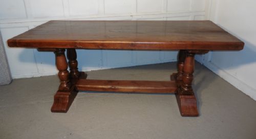 fig 1. Rustic Antique French Country Oak Refectory Table