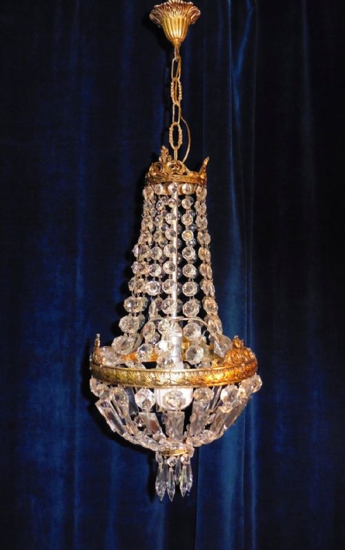Large French Empire Style Basket Chandelier