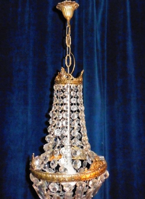 fig 2. Large French Empire Style Basket Chandelier