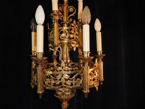 fig 1. Very Large French Brass Church Candelabra