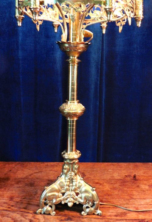 fig 2. Very Large French Brass Church Candelabra