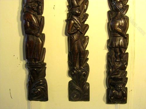 fig 3. 3 Large 19th Century Oak Carvings