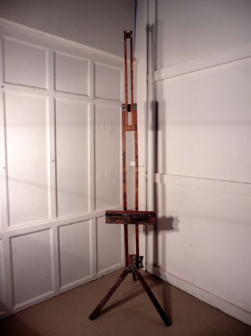 A Tall Edwardian Adjustable Folding Easel