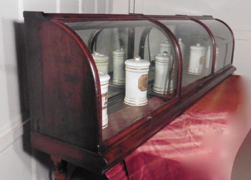 fig 1. Large Victorian Mahogany Shop Display Cabinet, Museum, Collector’s