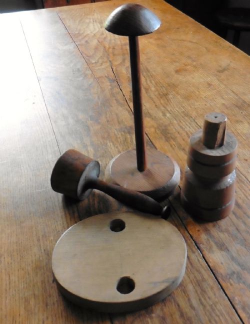 fig 1. A Collection of Vintage 19th Century French Hat Blocks, shop display