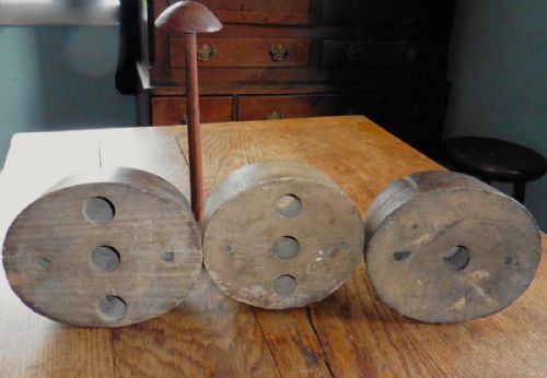 fig 3. A Collection of Vintage 19th Century French Hat Blocks, shop display
