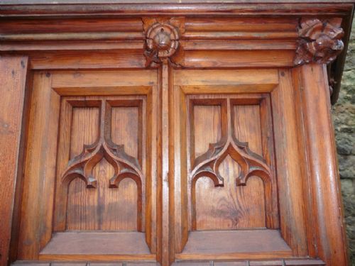 fig 1. Victorian Gothic Pine Church Pulpit