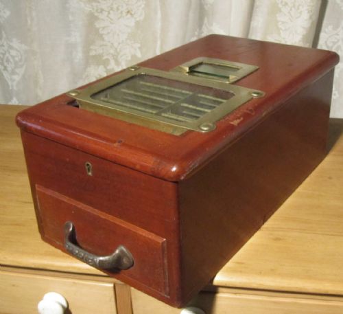 A Victorian Mahogany Shop Till Cash Box