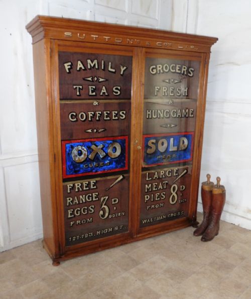 Victorian Sign Painted Grocer’s Cupboard Farm Shop