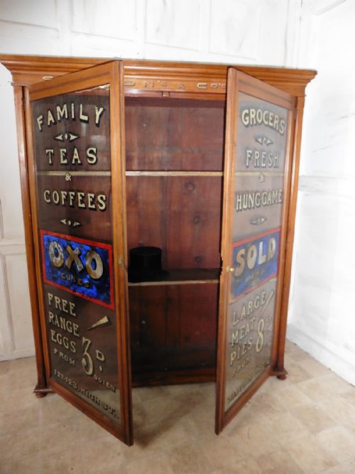 fig 1. Victorian Sign Painted Grocer’s Cupboard Farm Shop