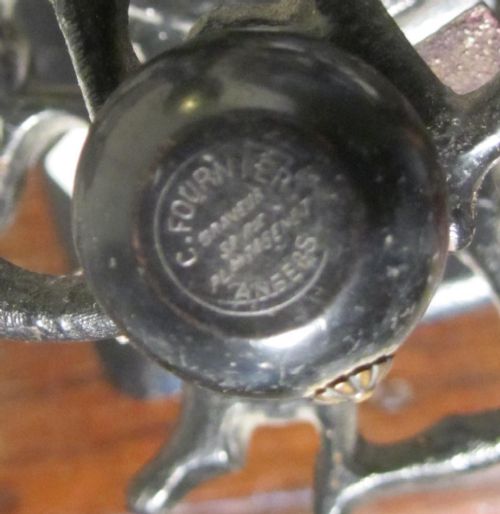 fig 1. Victorian Brass and Iron Rubber Stamp Stand