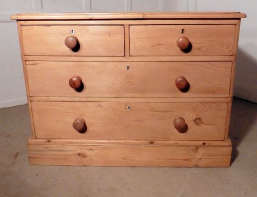 fig 2. Victorian Stripped Pine Chest of Drawers