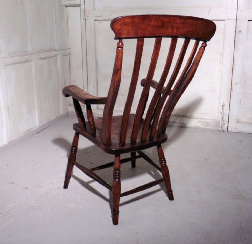 fig 2. Victorian Beech and Elm Slat Back Carver Chair