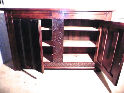 fig 2. Large French Carved Oak Cupboard