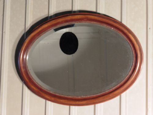 fig 1. A Large Edwardian Mahogany Oval Mirror
