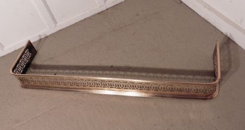 fig 1. Long Victorian Pierced Brass Fender