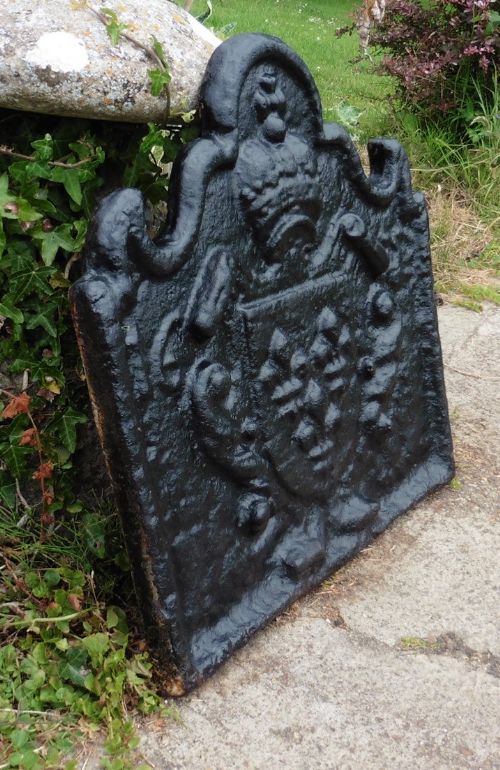 fig 2. Antique French Cast iron Fire Back
