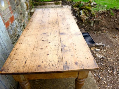 fig 3. Victorian Rustic Pine Dining or Side Table