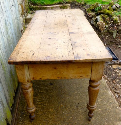 fig 4. Victorian Rustic Pine Dining or Side Table