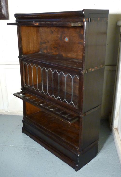 fig 2. 3 Section Oak Globe Wernicke, or Barristers Bookcase