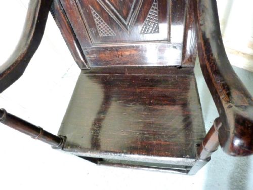 fig 1. 17th Century Oak Wainscot Hall Chair