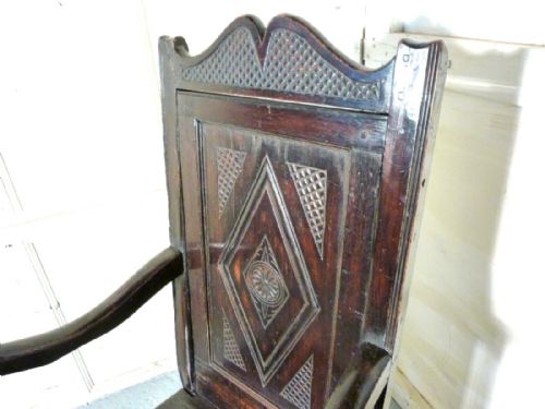 fig 2. 17th Century Oak Wainscot Hall Chair