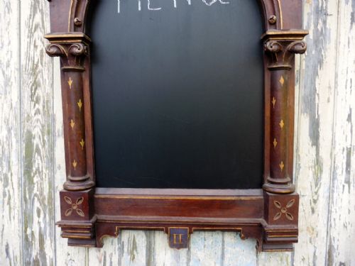 fig 1. Large French Ecclesiastical Frame, Gothic Notice or Menu Board