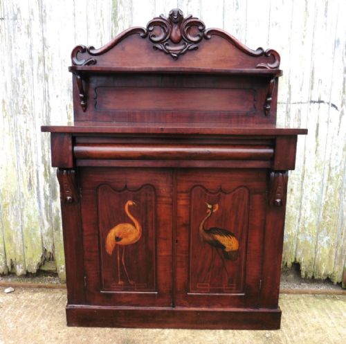 Victorian Mahogany Painted Hall Cupboard Chiffonier