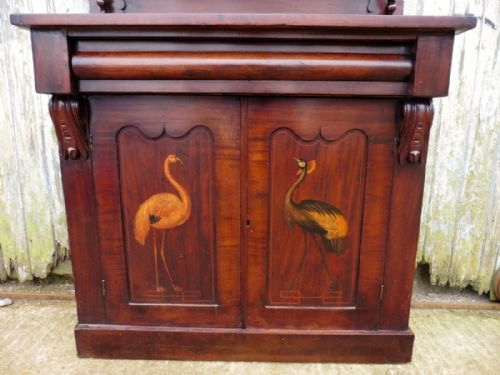 fig 1. Victorian Mahogany Painted Hall Cupboard Chiffonier 