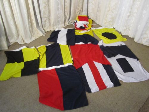 A Set of Maritime 43 Large Signalling  Flags