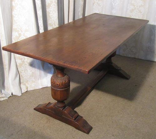 fig 1. Victorian Oak Refectory Table