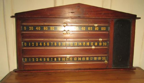 19th Century Mahogany  Snooker Scorer