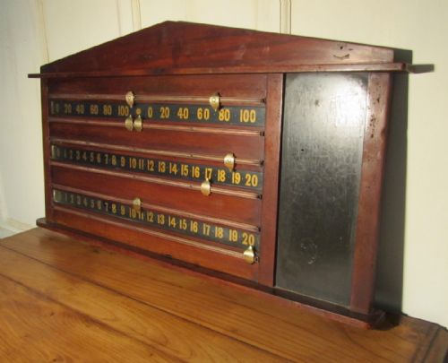 fig 1. 19th Century Mahogany  Snooker Scorer