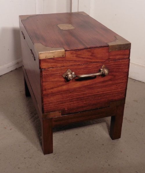 fig 2. A 19th Century Mahogany Campaign Chest, Necessaire and Coffee Table