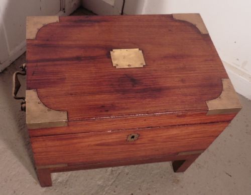 fig 3. A 19th Century Mahogany Campaign Chest, Necessaire and Coffee Table