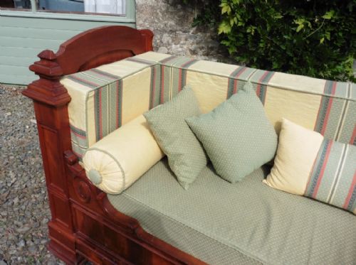 fig 1. French Walnut Sleigh Bed or Empire Style Day Bed