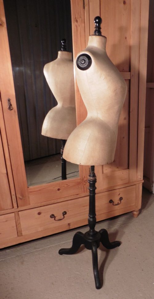 fig 1. 19th Century French Mannequin, Dressmakers Dummy, Wasp Waist