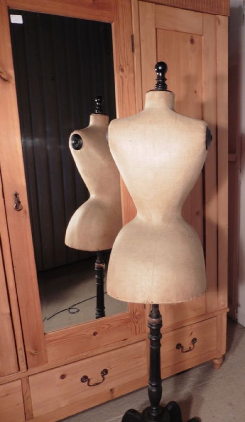 fig 3. 19th Century French Mannequin, Dressmakers Dummy, Wasp Waist
