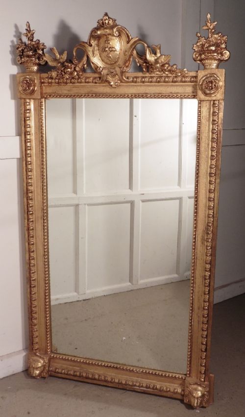 fig 1. A Large French Gilt Wall Mirror