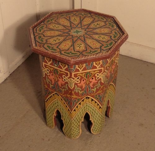 A North African Low Table, Painted Coffee Table