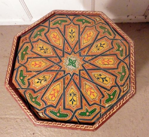 fig 1. A North African Low Table, Painted Coffee Table