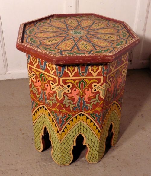 fig 2. A North African Low Table, Painted Coffee Table