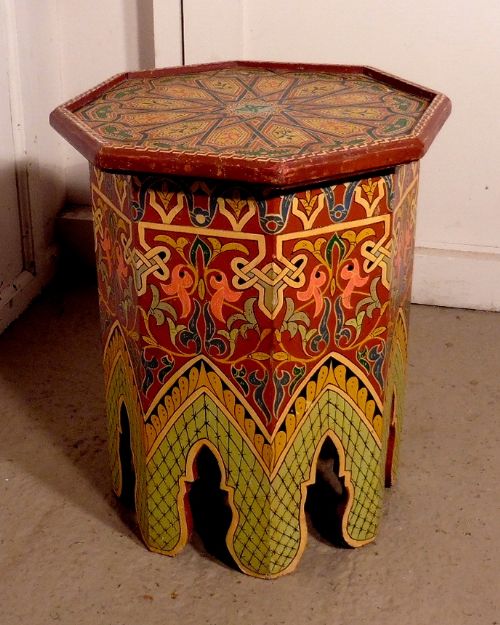 fig 3. A North African Low Table, Painted Coffee Table