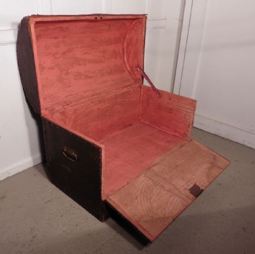 fig 1. Spanish Dome Top Leather Studded Marriage or Travel Trunk