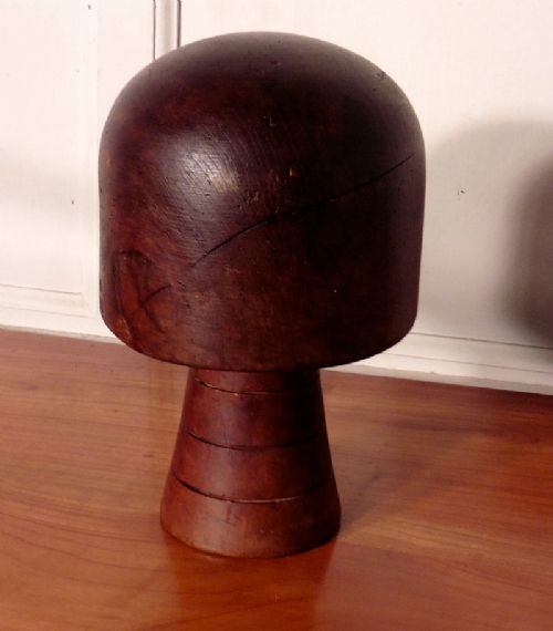 fig 1. Vintage 19th Century French Hat Block Stand, shop display