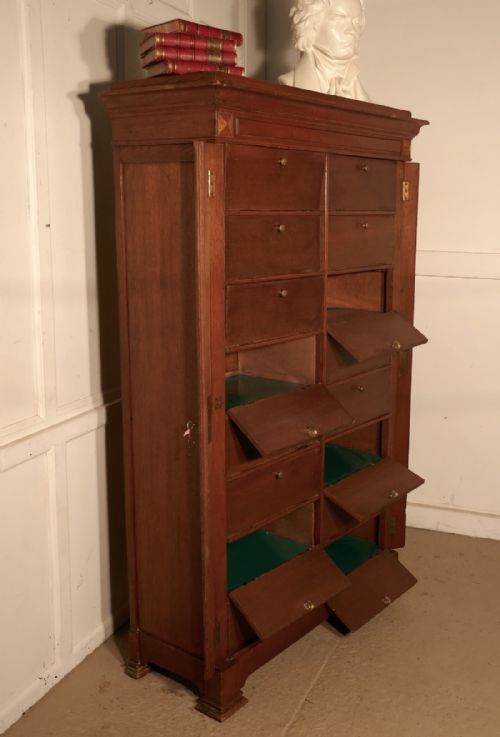 fig 2. Tall French Oak Filing Cabinet, Wellington Chest