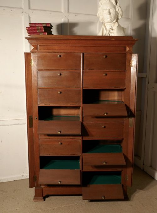 fig 3. Tall French Oak Filing Cabinet, Wellington Chest