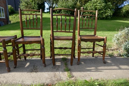 fig 2. Set of 6, 18th Century Clissett Style Elm and Ash Country Chairs